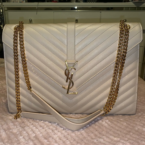 ysl large envelope bag beige